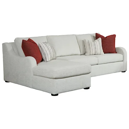 Chaise Sofa with Slope Track Arms